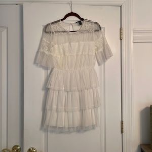 Off-White Forever 21 Tulle and Lace Dress